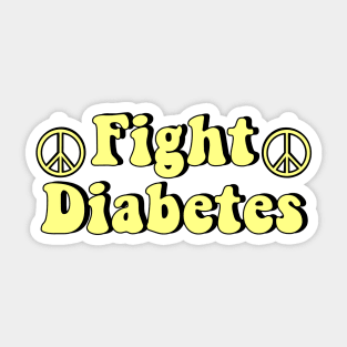 Fight Diabetes Buttercup Yellow Sticker